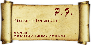 Pieler Florentin névjegykártya